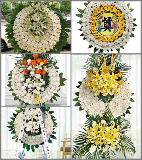 湖北黄冈市黄梅县蔡山镇庙垸村花圈速递